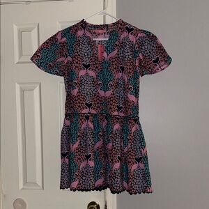 Simply Southern Pink and Teal Kids Dress